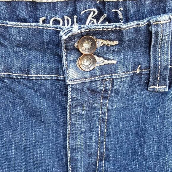 Code Bleu Brigitte Capris Jeans check Measurements - Picture 2 of 7